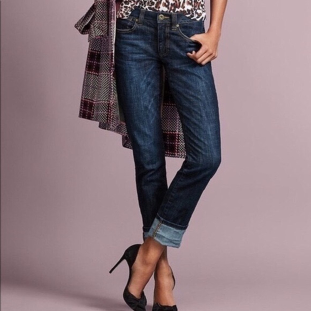 Cabi High Straight Dark Wash Jeans